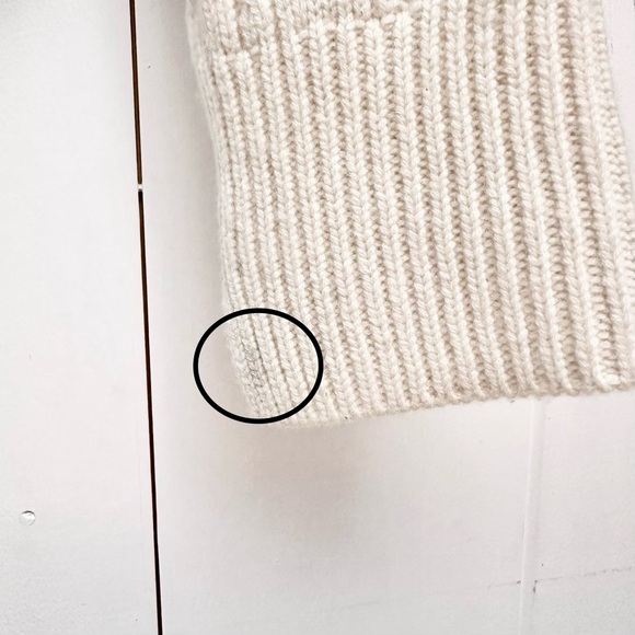 Rag Bone Pierce Cashmere Cable-Knit Sweater In Ivory Size Small